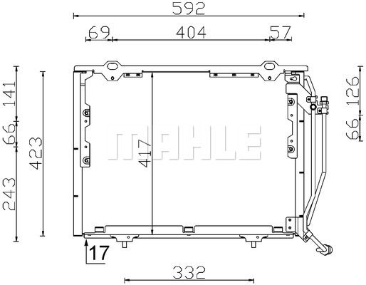 MAHLE Kondensaator,kliimaseade AC 243 000S