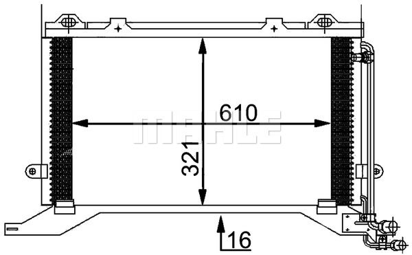 MAHLE Конденсатор, кондиционер AC 248 000P