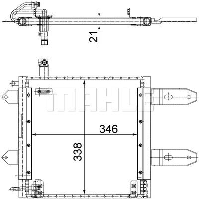 MAHLE Конденсатор, кондиционер AC 287 000S