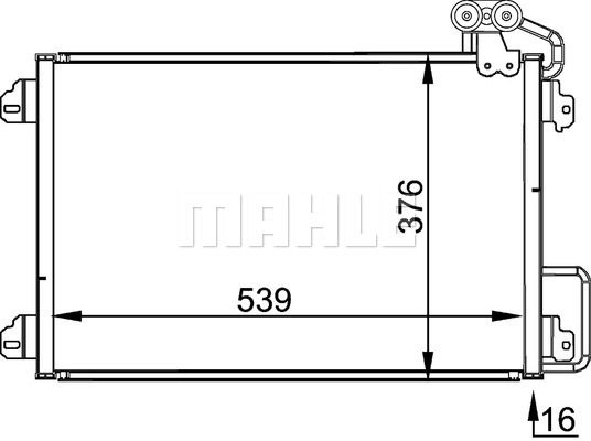 MAHLE Конденсатор, кондиционер AC 304 000P