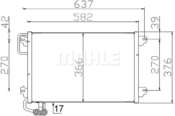 MAHLE Kondensaator,kliimaseade AC 304 000S