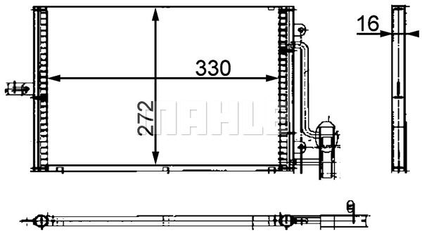 MAHLE Конденсатор, кондиционер AC 317 000P