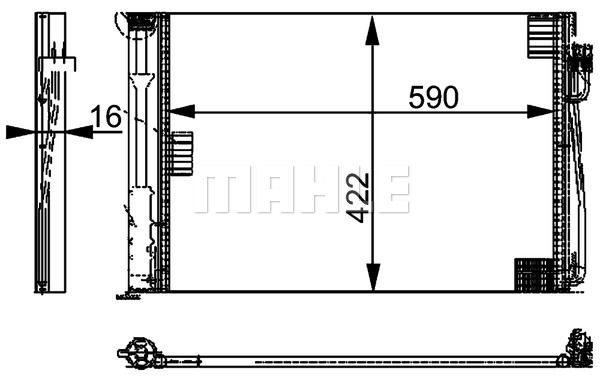 MAHLE Kondensaator,kliimaseade AC 344 000P