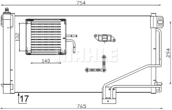 MAHLE Конденсатор, кондиционер AC 346 000S