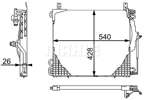 MAHLE Kondensaator,kliimaseade AC 357 000P