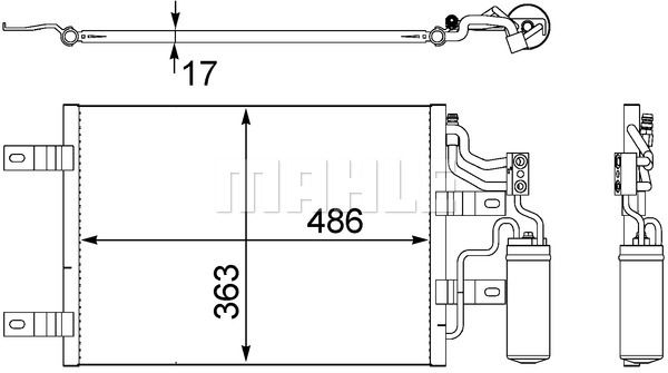 MAHLE Kondensaator,kliimaseade AC 409 000S