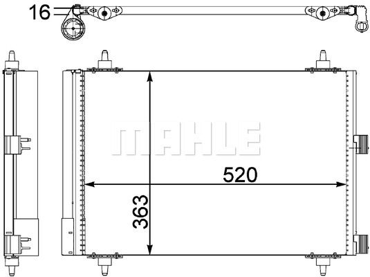 MAHLE Kondensaator,kliimaseade AC 447 000P