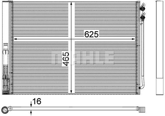 MAHLE Kondensaator,kliimaseade AC 567 000P