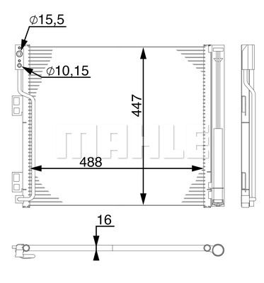 MAHLE Kondensaator,kliimaseade AC 570 000S