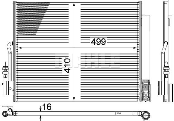 MAHLE Конденсатор, кондиционер AC 596 000P