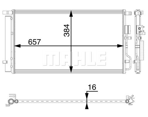 MAHLE Condenser, air conditioning