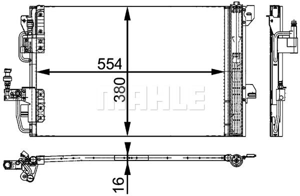 MAHLE Конденсатор, кондиционер AC 665 000P