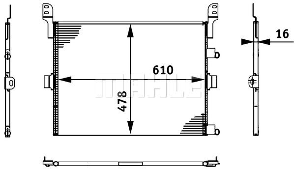 MAHLE Kondensaator,kliimaseade AC 673 000P