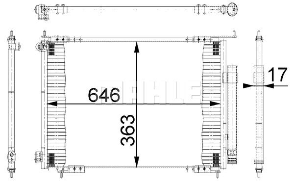 MAHLE Конденсатор, кондиционер AC 678 000S