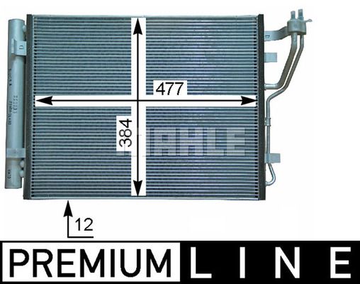 MAHLE Конденсатор, кондиционер AC 709 000P