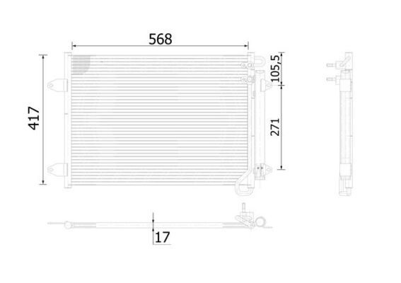 MAHLE Kondensaator,kliimaseade AC 734 000S