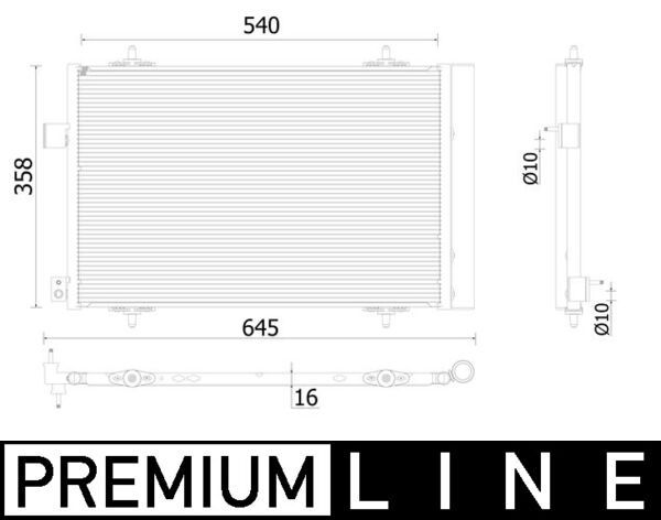 MAHLE Конденсатор, кондиционер AC 938 000P