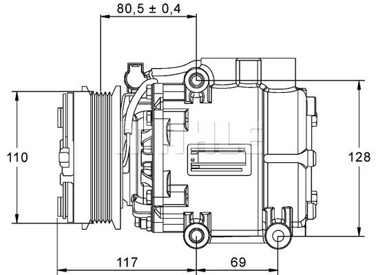 MAHLE Kompressor,kliimaseade ACP 858 000P