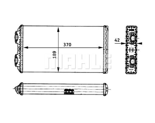 MAHLE Теплообменник, отопление салона AH 125 000P