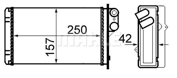 MAHLE Теплообменник, отопление салона AH 67 000S