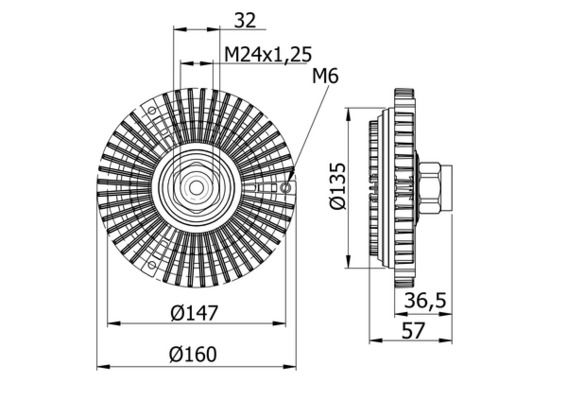 MAHLE Sidur, radiaatoriventilaator CFC 58 000S