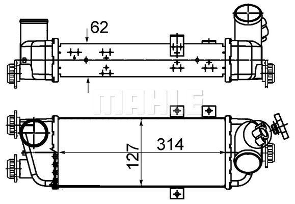 MAHLE Kompressoriõhu radiaator CI 500 000S