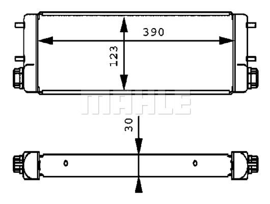 MAHLE масляный радиатор, двигательное масло CLC 169 001P