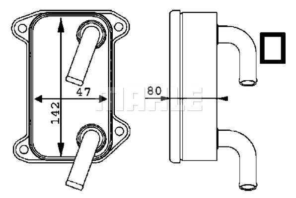 MAHLE Õliradiaator,mootoriõli CLC 40 000P