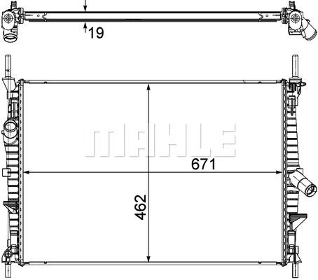 MAHLE Радиатор, охлаждение двигателя CR 1370 000P