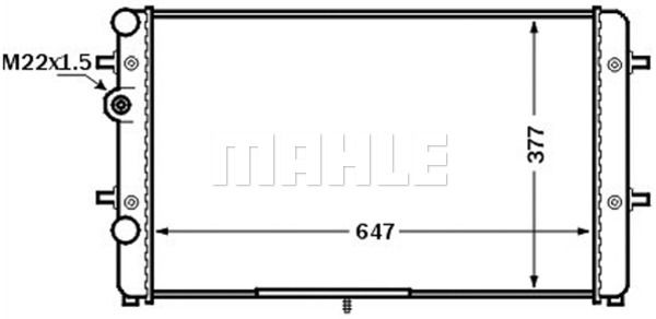 MAHLE Радиатор, охлаждение двигателя CR 1512 000S