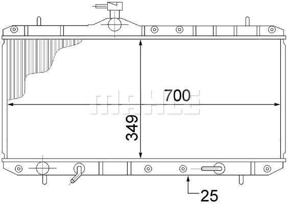 MAHLE Радиатор, охлаждение двигателя CR 1517 000S