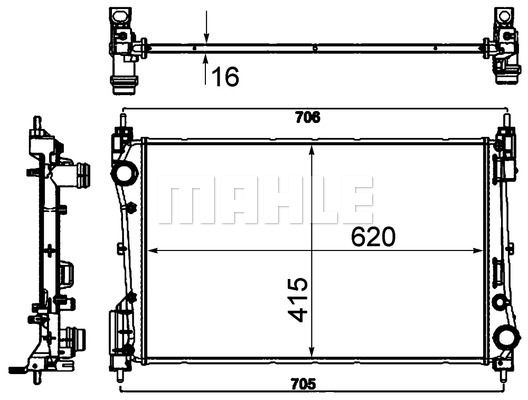 MAHLE Радиатор, охлаждение двигателя CR 1794 000P