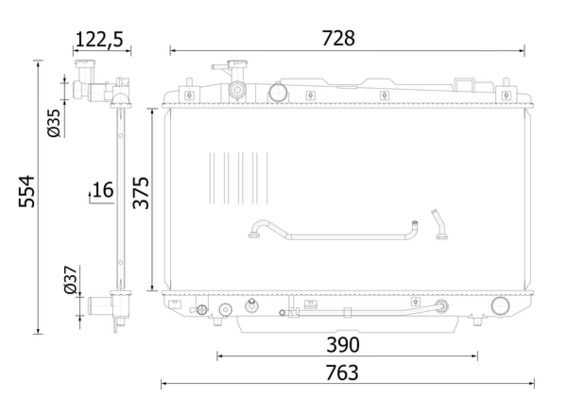 MAHLE Радиатор, охлаждение двигателя CR 2422 000S