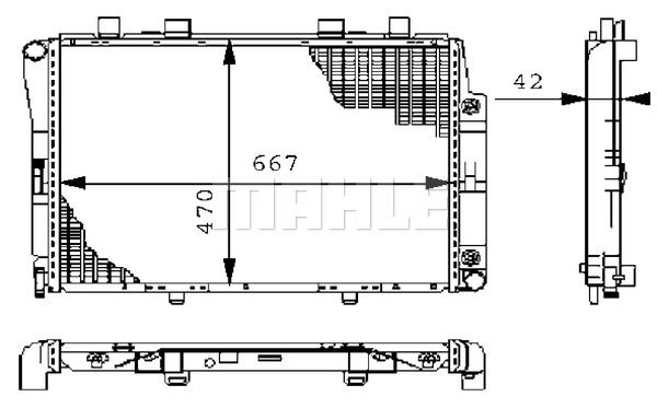 MAHLE Radiaator,mootorijahutus CR 246 000P