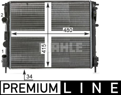 MAHLE Radiaator,mootorijahutus CR 35 000P