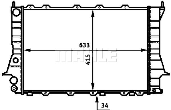 MAHLE Radiaator,mootorijahutus CR 358 000P