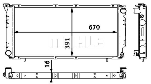 MAHLE Радиатор, охлаждение двигателя CR 541 000S