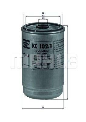 MAHLE Kütusefilter KC 102/1
