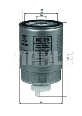 MAHLE Топливный фильтр KC 19