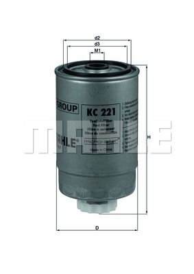 MAHLE Топливный фильтр KC 221