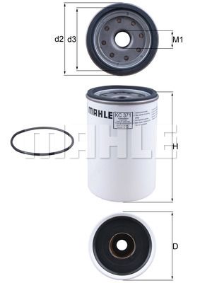 MAHLE Топливный фильтр KC 371D