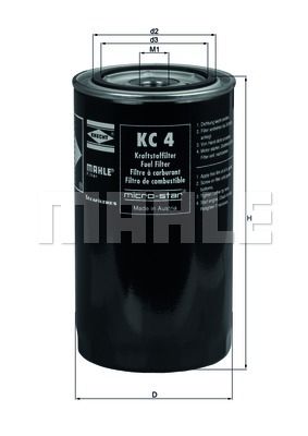 MAHLE Kütusefilter KC 4