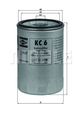 MAHLE Kütusefilter KC 6