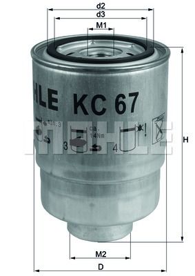 MAHLE Kütusefilter KC 67