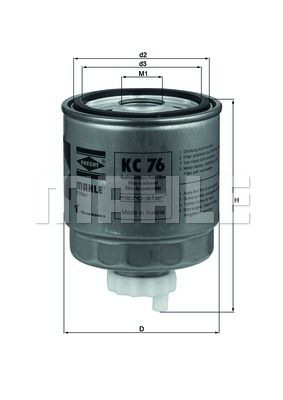 MAHLE Топливный фильтр KC 76