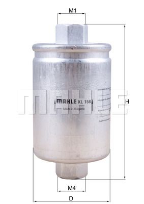 MAHLE Топливный фильтр KL 158