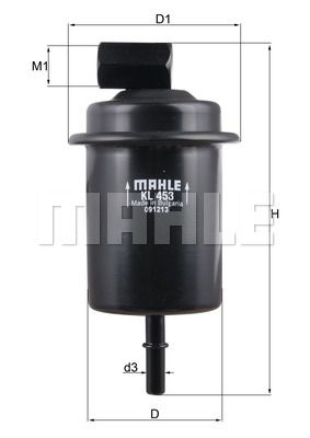 MAHLE Топливный фильтр KL 453