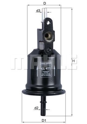 MAHLE Топливный фильтр KL 471