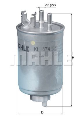 MAHLE Топливный фильтр KL 474