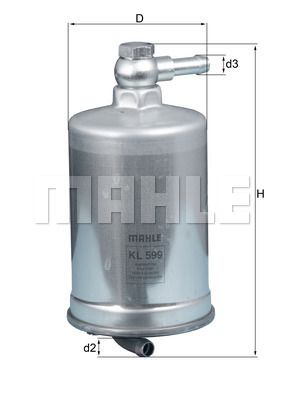 MAHLE Топливный фильтр KL 599